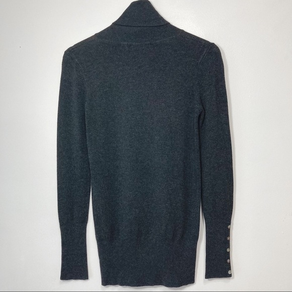 Zara Charcoal Gray Rayon Blend Turtleneck Size L - Picture 5 of 7